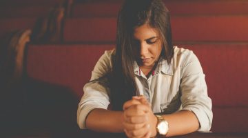 A woman praying